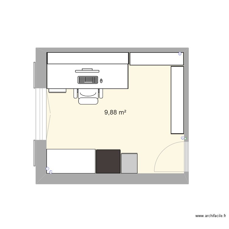 bureau. Plan de 0 pièce et 0 m2