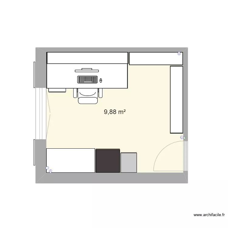 bureau. Plan de 