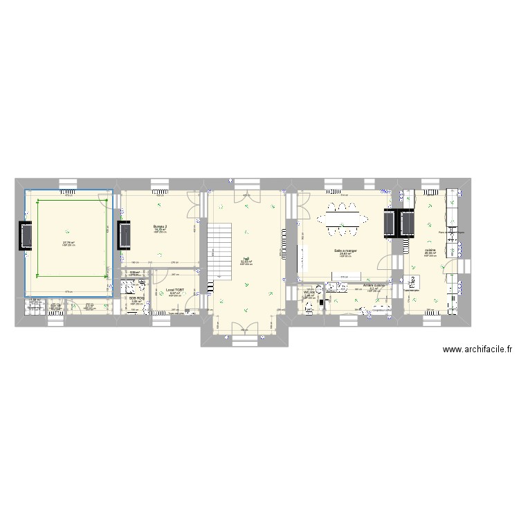 Salle de bain rdc . Plan de 0 pièce et 0 m2