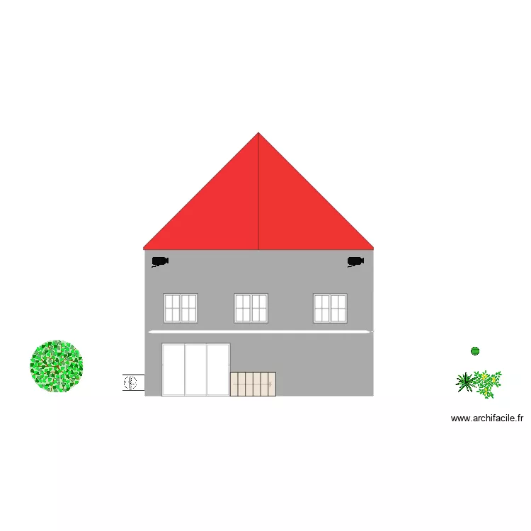 maison fa&ccedil;ade 1. Plan de 