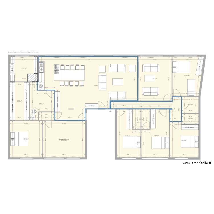 plan avec cote v13. Plan de 0 pièce et 0 m2