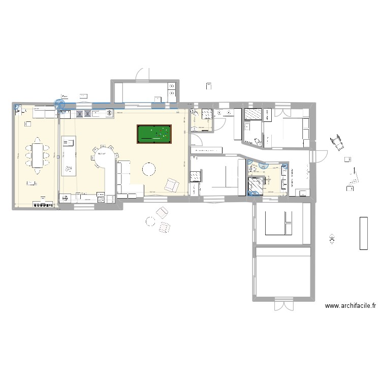 Plan de maison 2. Plan de 2 pièces et 101 m2