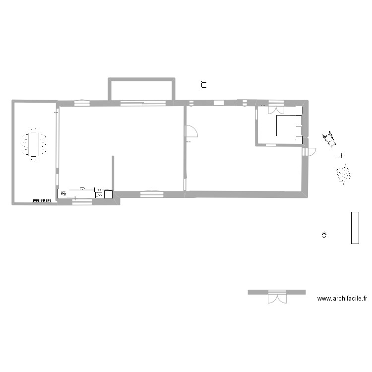 Plan de maison 2. Plan de 2 pièces et 101 m2