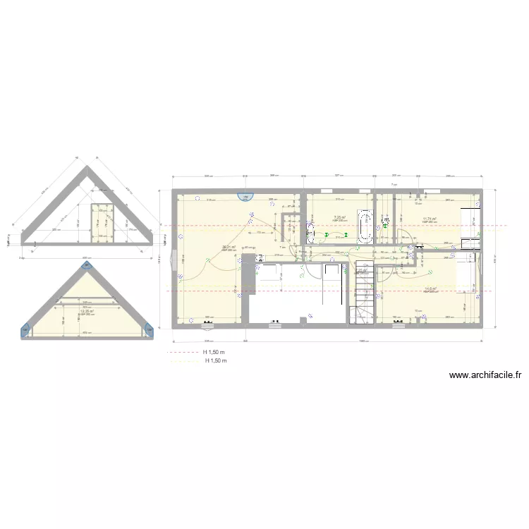 La Poupeliniere Comble Electrique 03.22 bis. Plan de 