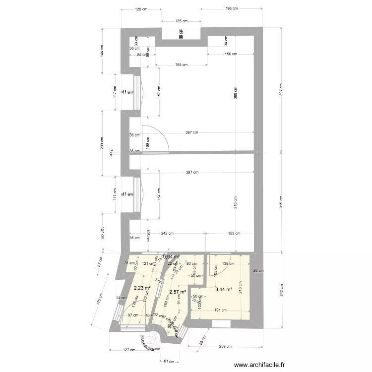 appartement 73 Crozatier. Plan de 