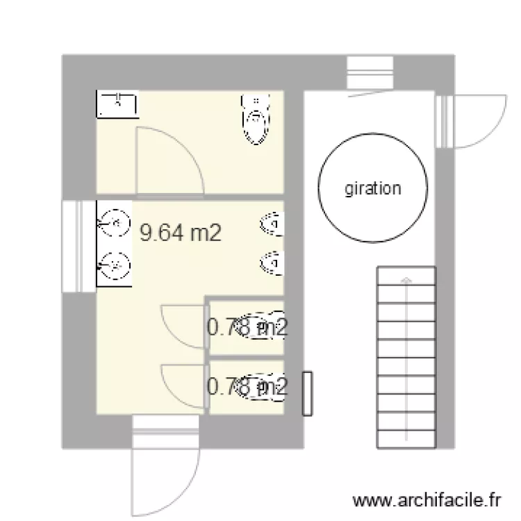 sanitaire du SEJ 5. Plan de 