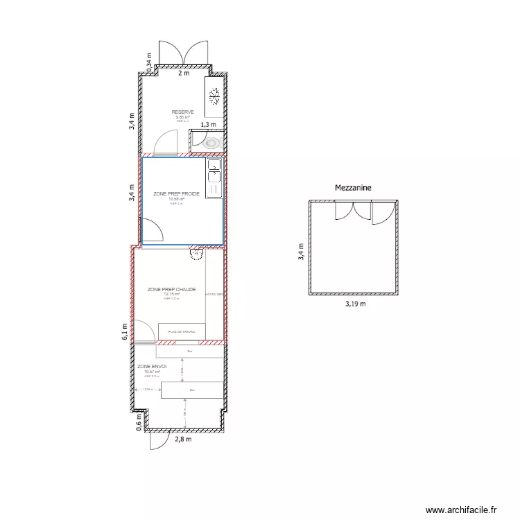 PLAN IMPLANTATION LOCAL JEAN CLAUDE VIVANT. Plan de 