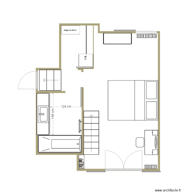 Suite parentale. Plan de 0 pièce et 0 m2