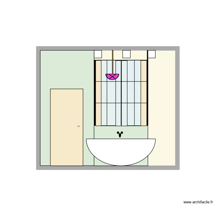 SDB Mur essai verri&egrave;re. Plan de 