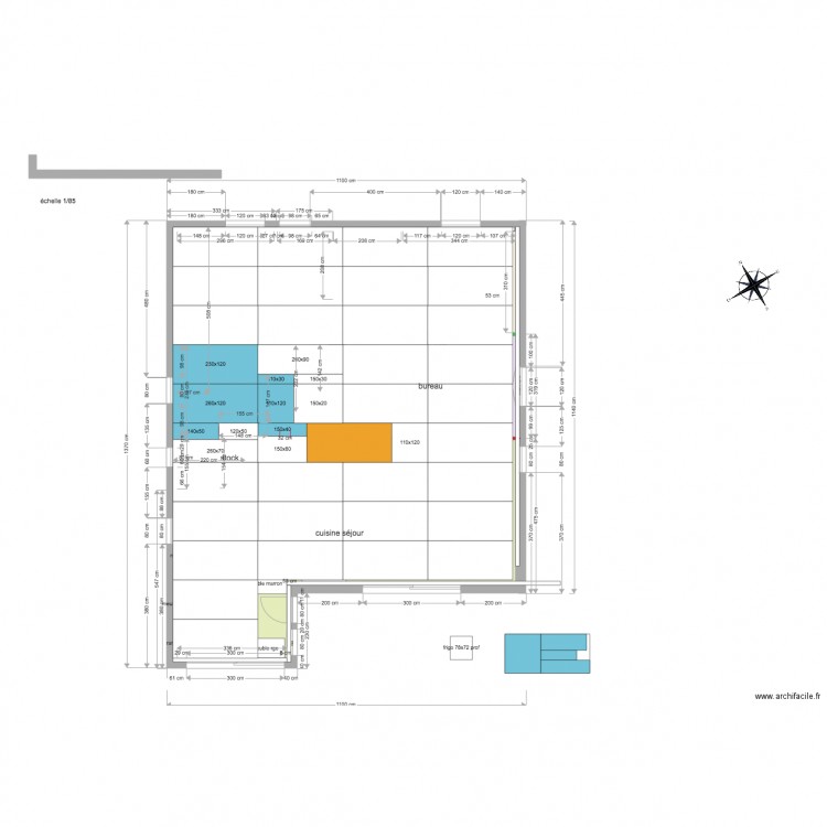 maison placo plafond. Plan de 0 pièce et 0 m2