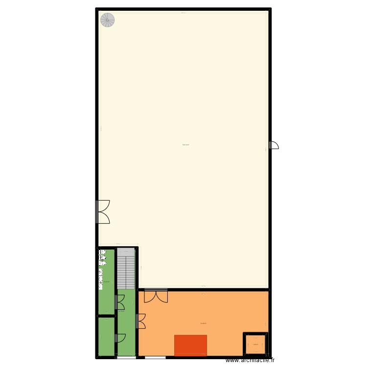 test entrepôts Lot 2.0. Plan de 5 pièces et 684 m2