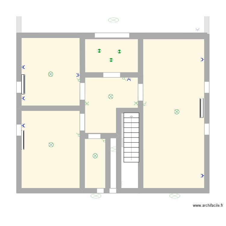 KNAEPEN. Plan de 12 pièces et 158 m2