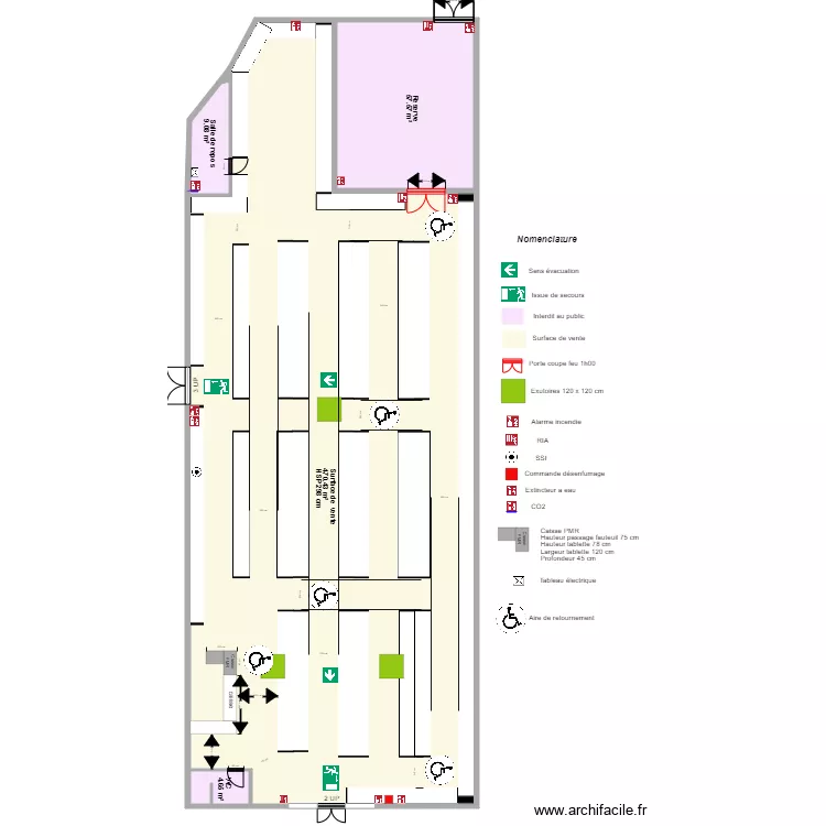 Stock Priv&eacute; apr&egrave;s travaux Soissons. Plan de 