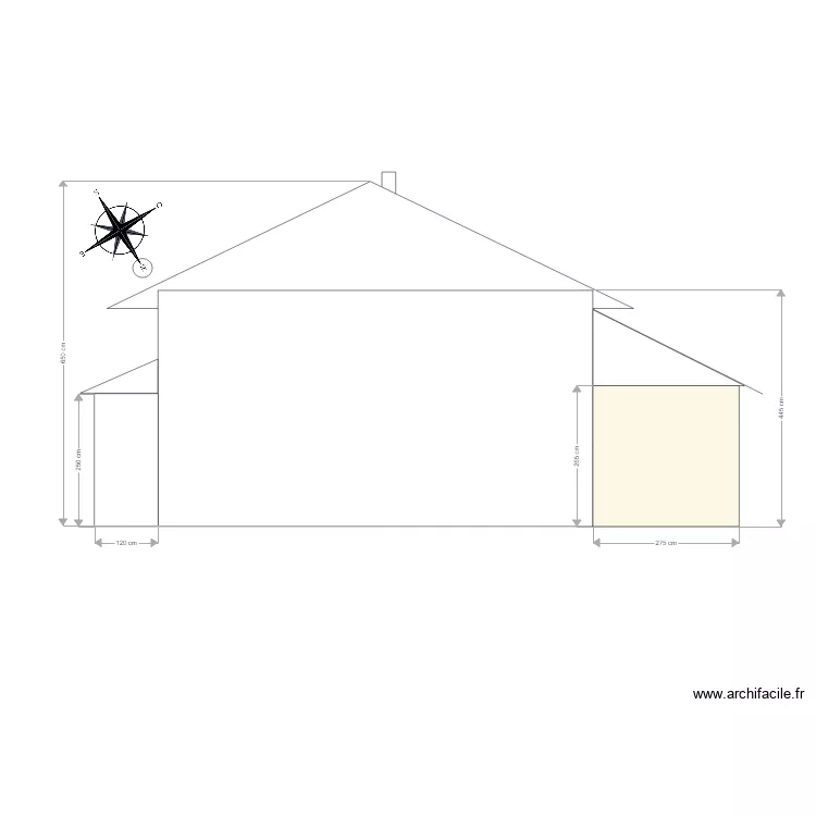 Mams Façade Nord avec extension 02. Plan de Mams Façade Nord avec extension 02. Plan de