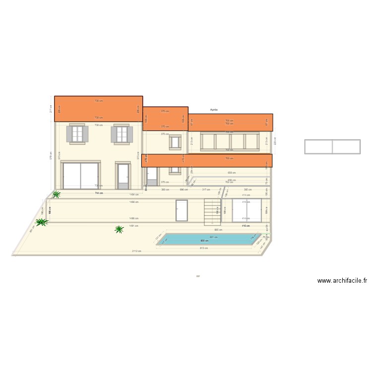 façade sud saint père. Plan de 61 pièces et 970 m2