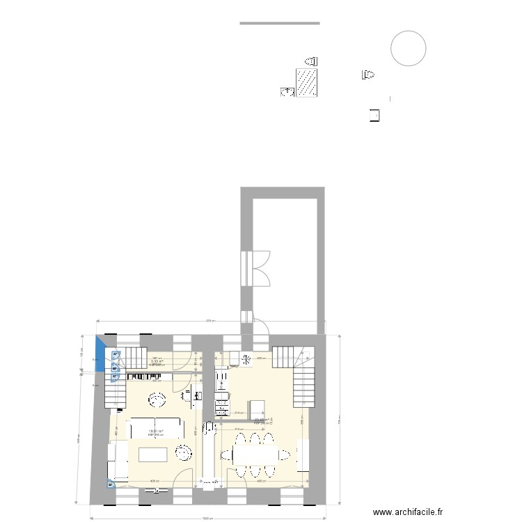 grouchy. Plan de 0 pièce et 0 m2