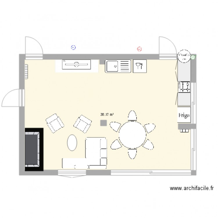 plan séjour. Plan de 0 pièce et 0 m2