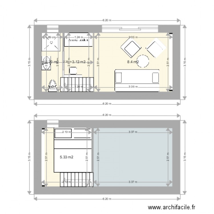 longueur sud facade sud. Plan de 0 pièce et 0 m2