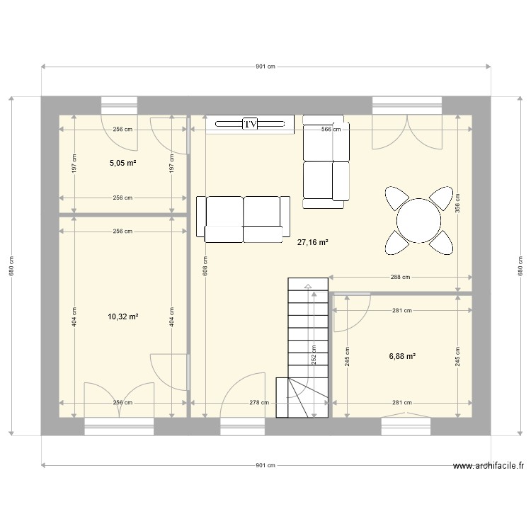 Charles rdc Noyon. Plan de 0 pièce et 0 m2