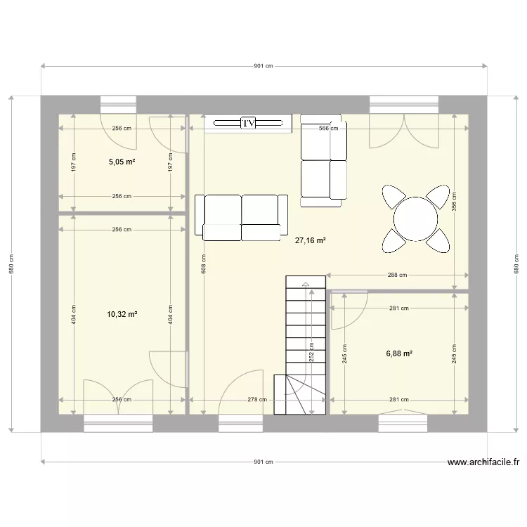 Charles rdc Noyon. Plan de 