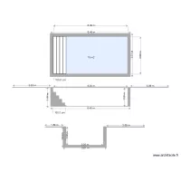 piscine plan en coupe face