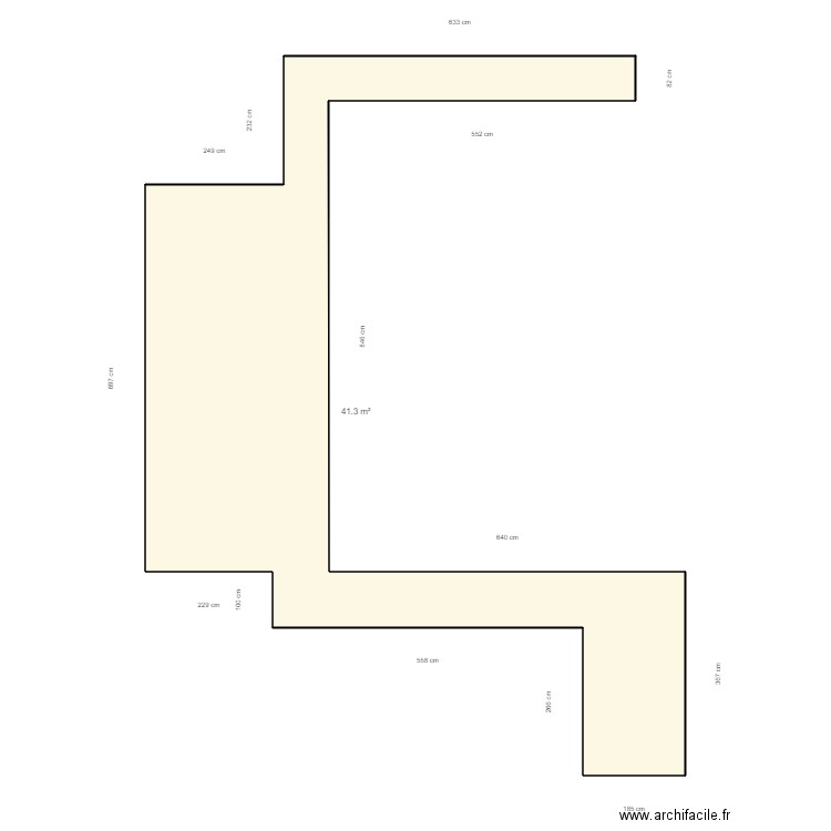 Melgar Houchet Thuir. Plan de 1 pièce et 41 m2