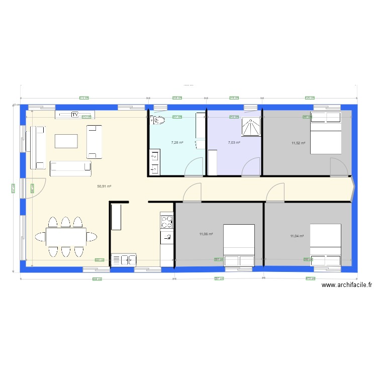 Appartement Morris 250 m2. Plan de 0 pièce et 0 m2