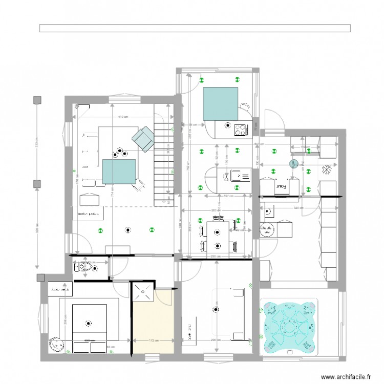 MARCHEPRIME escalier poutre ouverture. Plan de 0 pièce et 0 m2