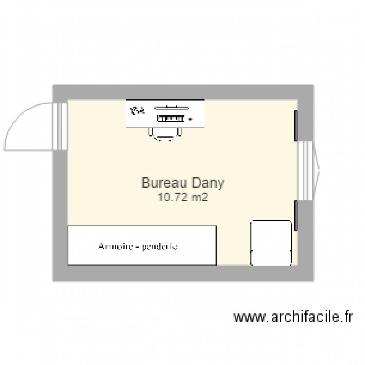 bureau dany. Plan de 0 pièce et 0 m2