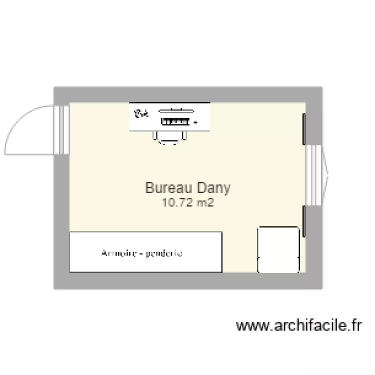 bureau dany. Plan de 