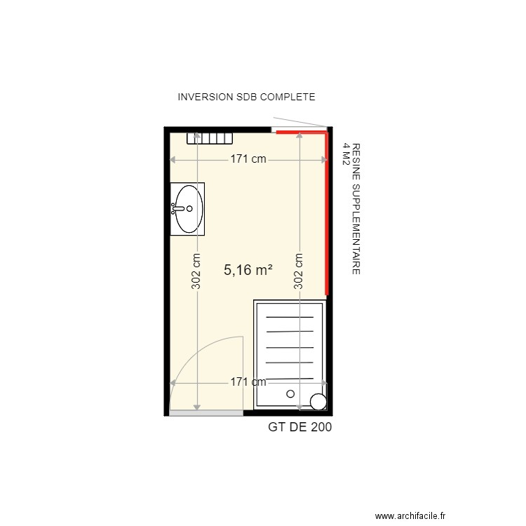 NEMICHE AHMED . Plan de 1 pièce et 5 m2