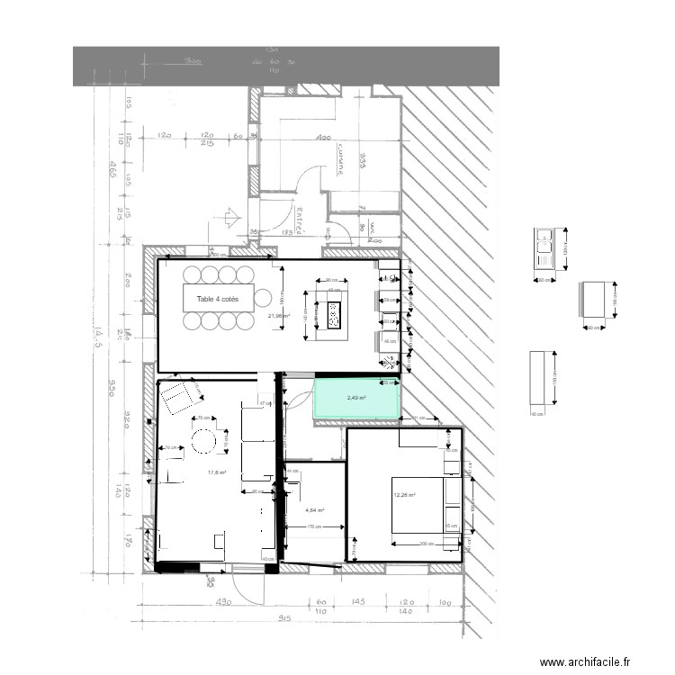 VILLENEUVE V3. Plan de 5 pièces et 59 m2