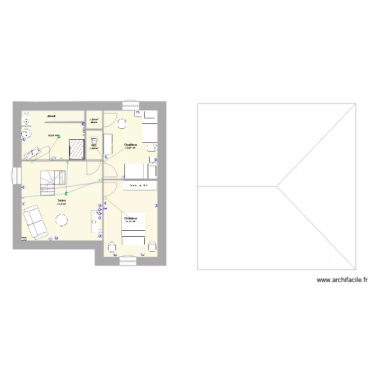 grenier pornic &eacute;lectricit&eacute;. Plan de 