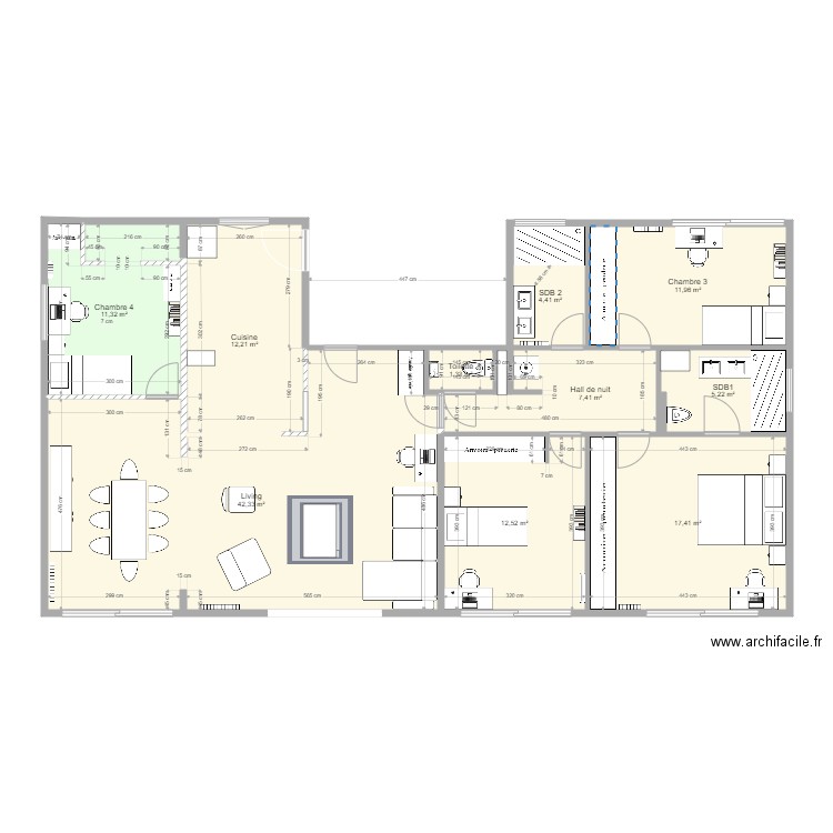 Neuilly 62 modifié avec sanitaires octobre 21. Plan de 0 pièce et 0 m2