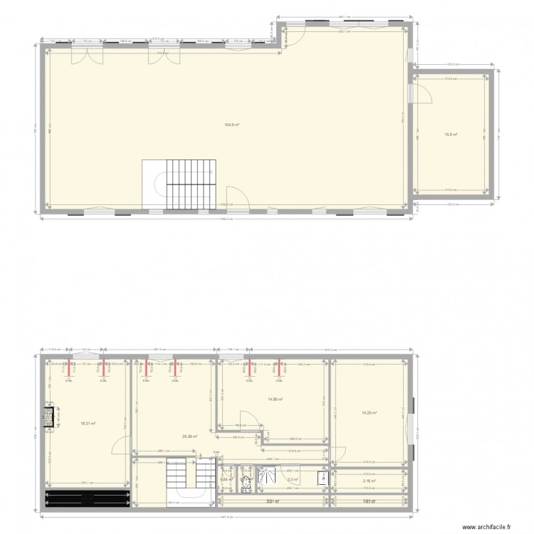 Brefordes rdc  essais escalier 1. Plan de 0 pièce et 0 m2