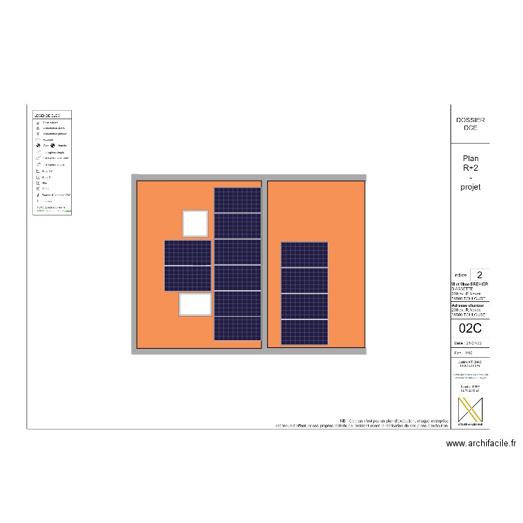 brehier. Plan de 1 pièce et 40 m2