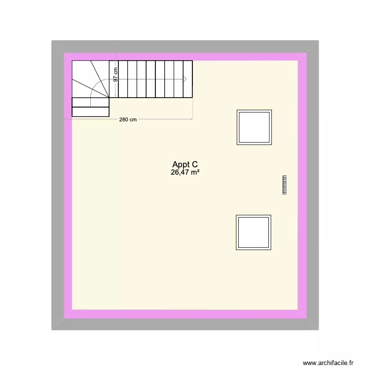 2e &eacute;tage Schuman. Plan de 