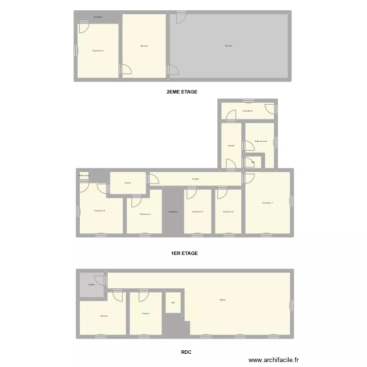 MAISTRE. Plan de 24  et 283 m²