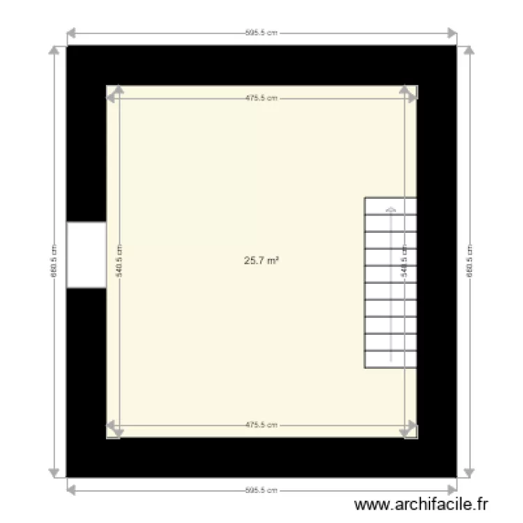 Etage garage. Plan de 