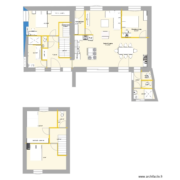 maison projet V5. Plan de 0 pièce et 0 m2