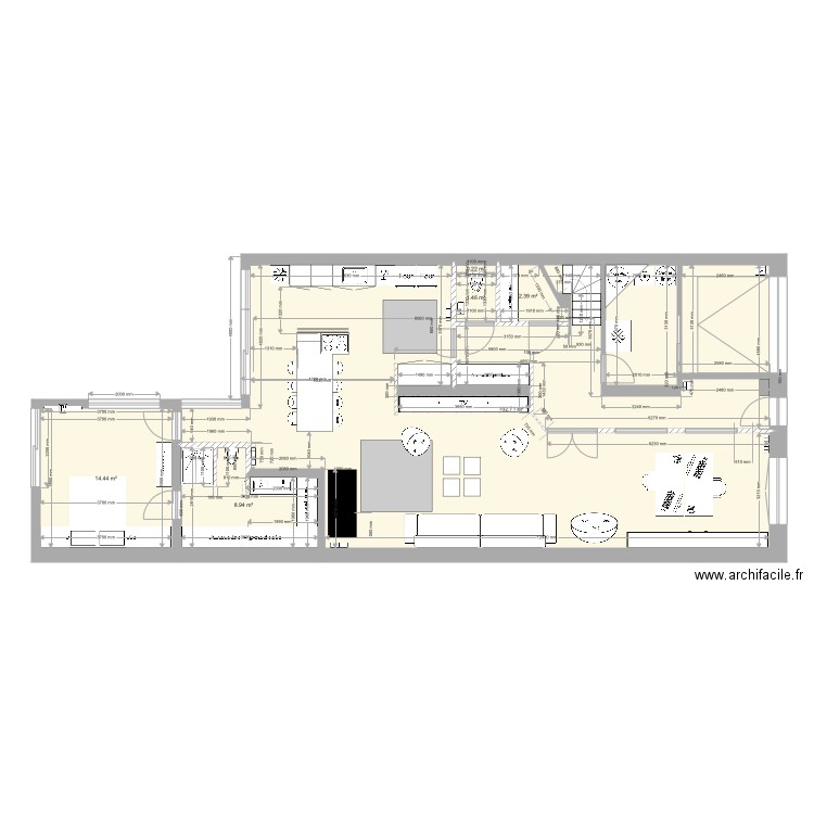 105 plan rdc version. Plan de 0 pièce et 0 m2