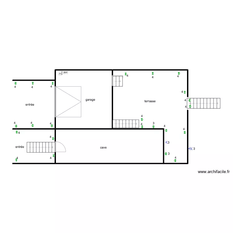 Anne entr&eacute;e de garage 1. Plan de 