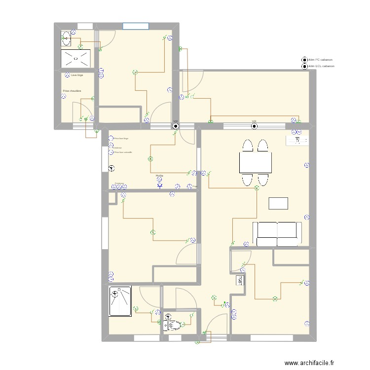 Olivera Badaut. Plan de 11 pièces et 83 m2