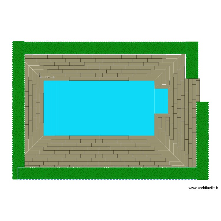 Piscine_220308_Margelle240_Plage120. Plan de 0 pièce et 0 m2