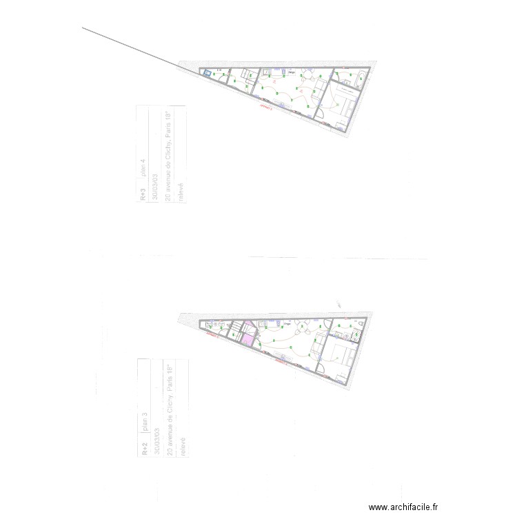 PLAN CLICHY R2 R3. Plan de 0 pièce et 0 m2
