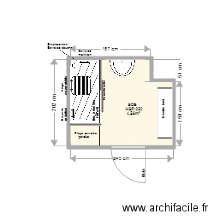 PLAN SAOURI PRO SDB - Plan dessiné par lucasgnzlz