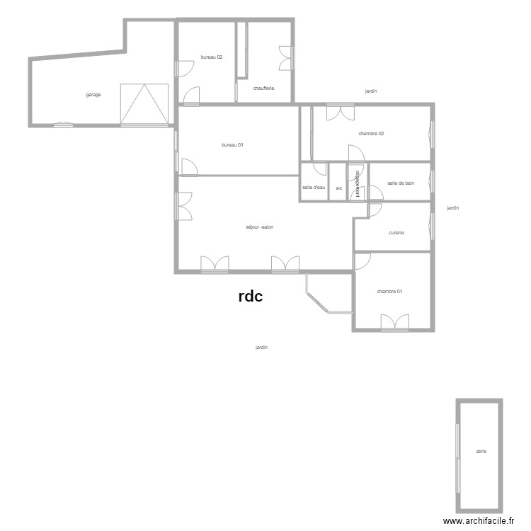 roby. Plan de 0 pièce et 0 m2