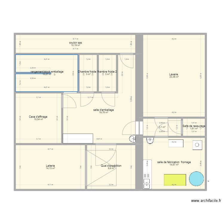 Laurent Bauduin. Plan de 12 pièces et 124 m2