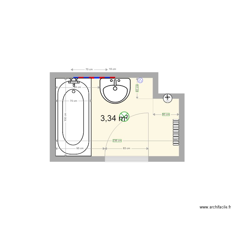 DIAW Existant. Plan de 0 pièce et 0 m2