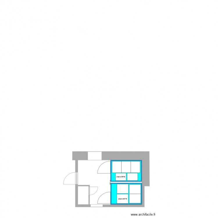 chambre froide double. Plan de 0 pièce et 0 m2